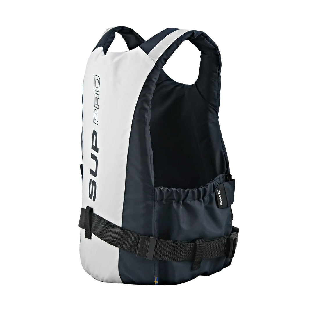 Baltic SUP Pro Buoyancy Aid In White and Navy Back/Side Studio Image