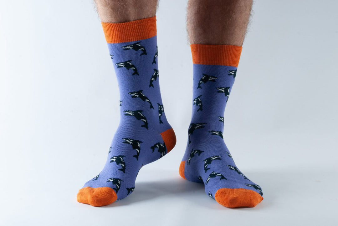 Doris & Dude Men's Socks men's socks purple orca