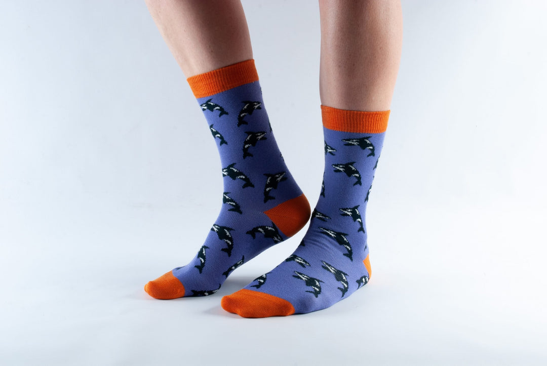 Doris & Dude Socks - Purple Orca