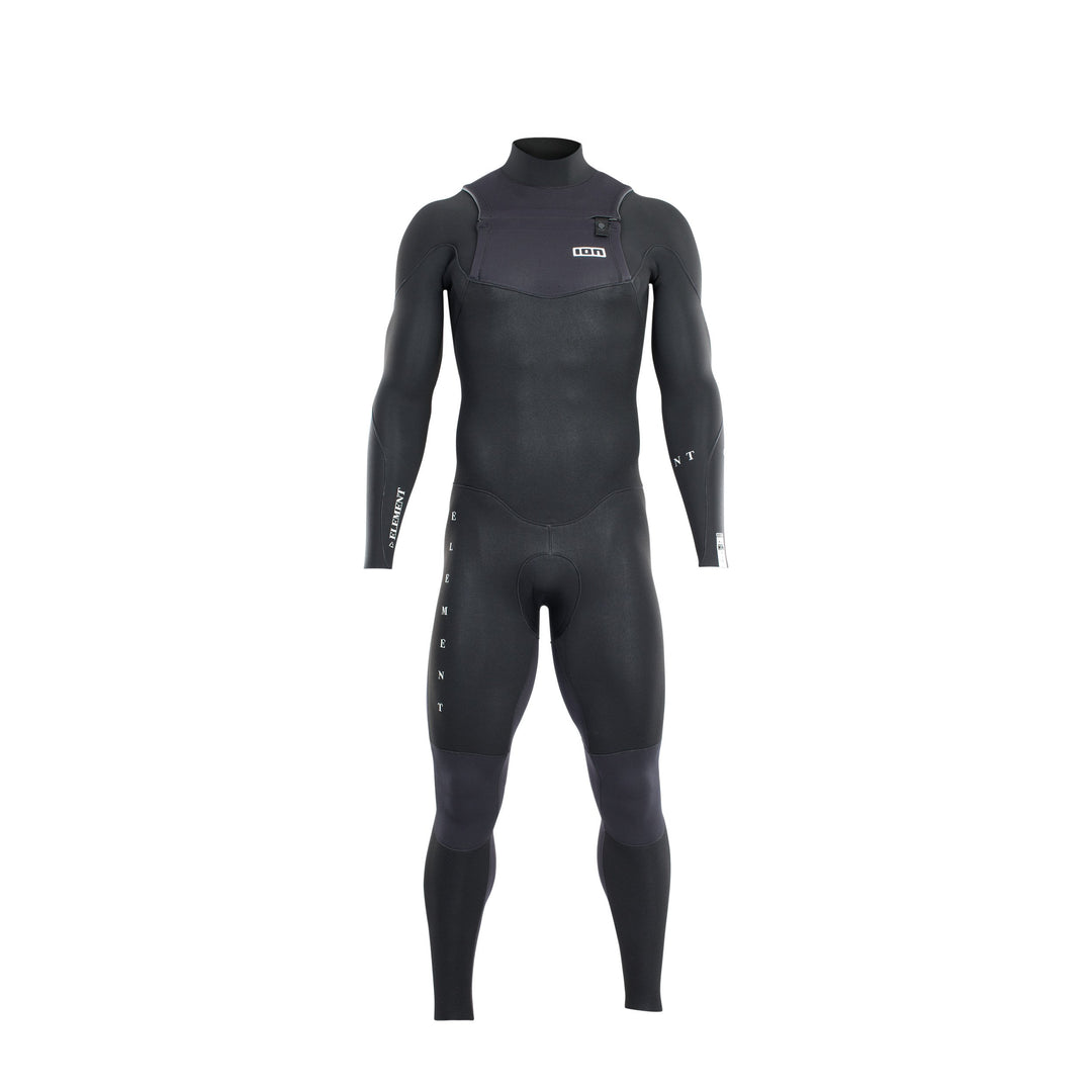 Black ION Element Semidry 3/2 Wetsuit with a front zip