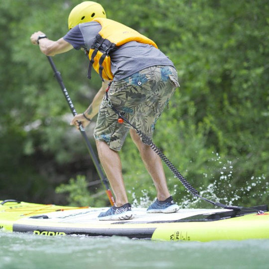 Aqua Marine River Leash SUP Quick Release on board in white water