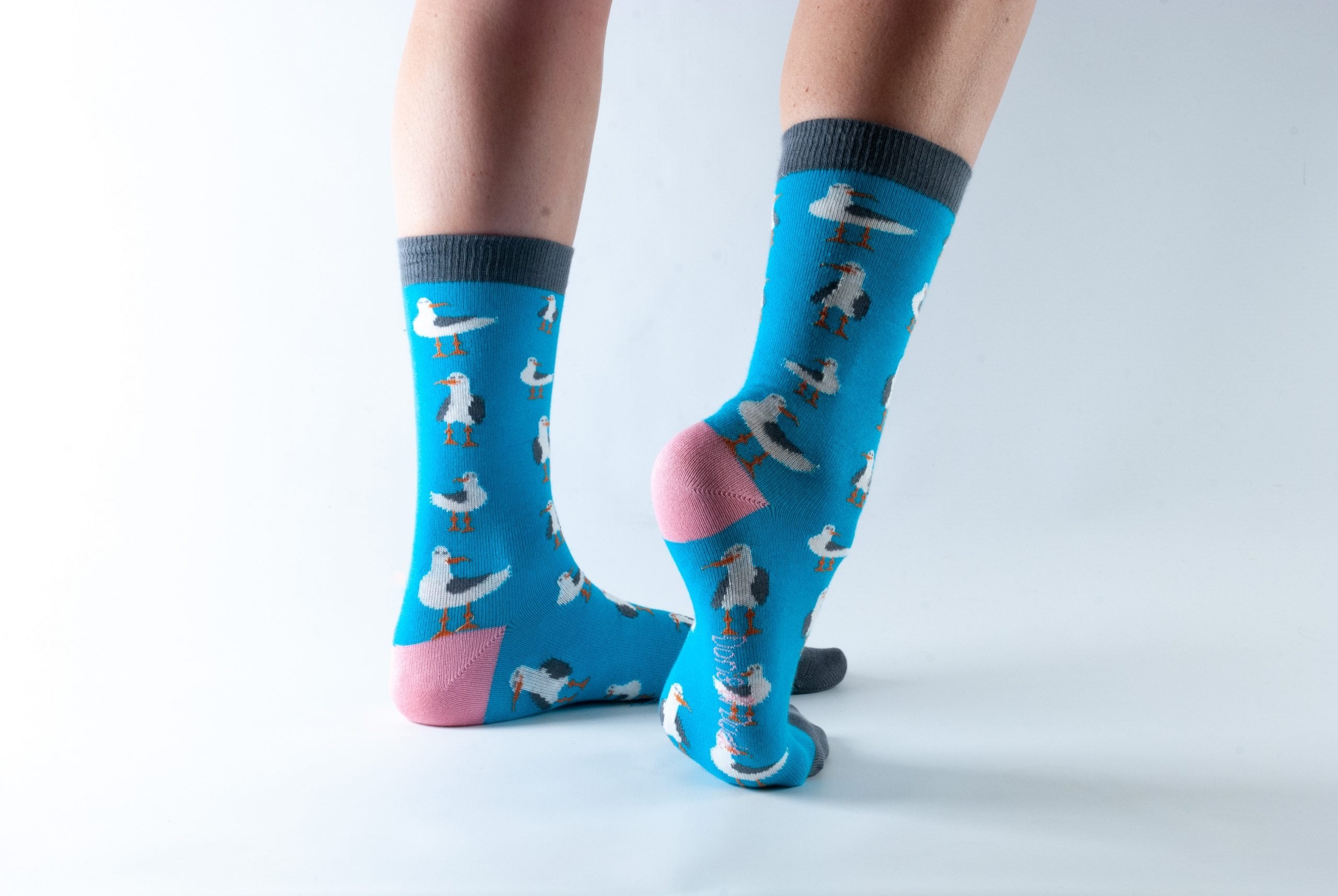 Doris & Dude Socks - Blue Seagull