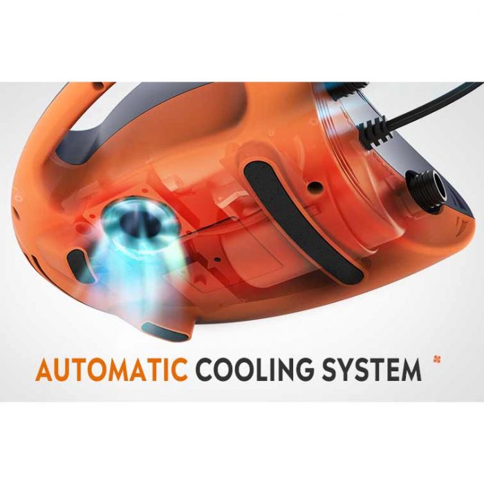 image showing the automatic cooling system on the Outdoor Master Shark II electric SUP Pump.