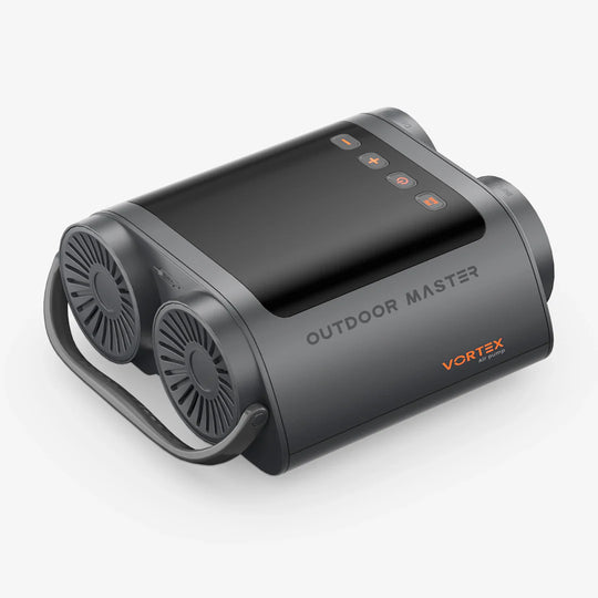 Grey Outdoor Master pump with 'Vortex' branding on a white background.