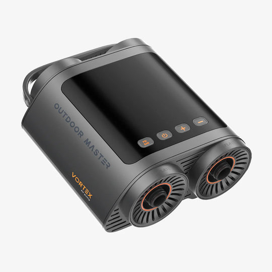 Grey Electric SUP Pump with 'Outdoor Master' branding on a white background.