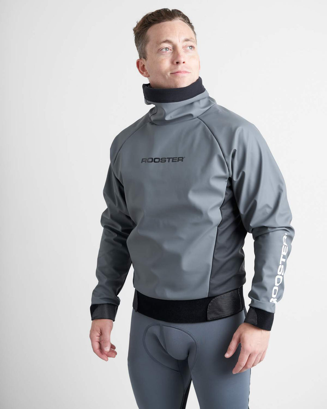 Rooster Pro Lite Aquafleece Top in Grey Side View
