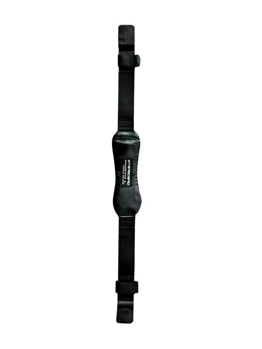 Studio image of a black Starboard SUP Shoulder strap.