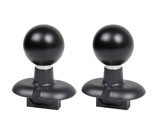 Image of 2 Starboard SUP Star mounts for Airline models, made out of black plastic.